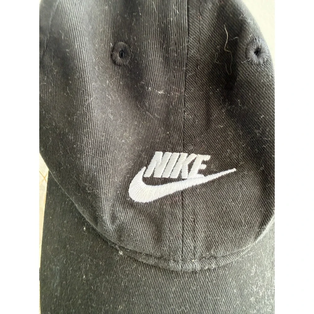 Nike Kids Club Cap Black Cotton Adjustable Baseball Hat Child 4-7 2902-023